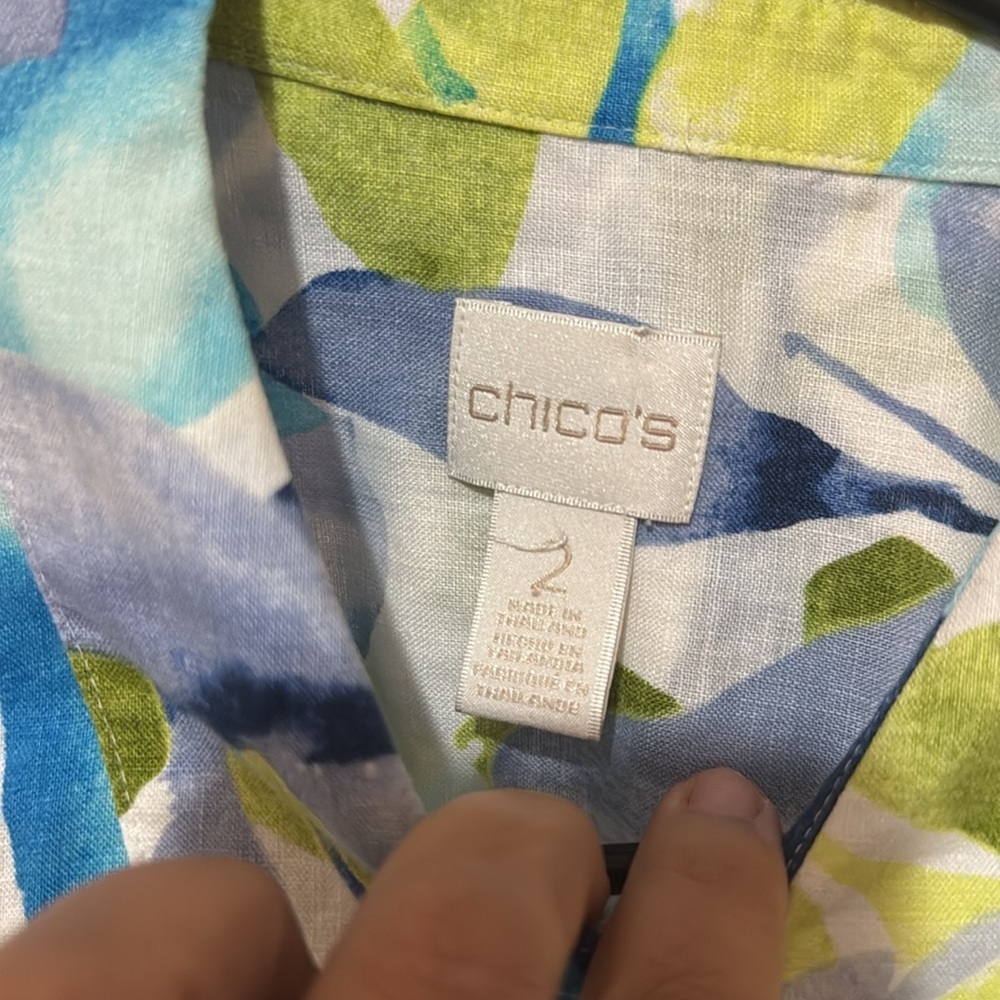Chico's Multicolor Floral Shirt - Picture 2 of 3